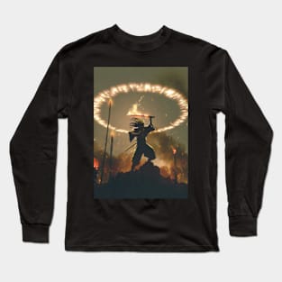 Samurai fire Long Sleeve T-Shirt